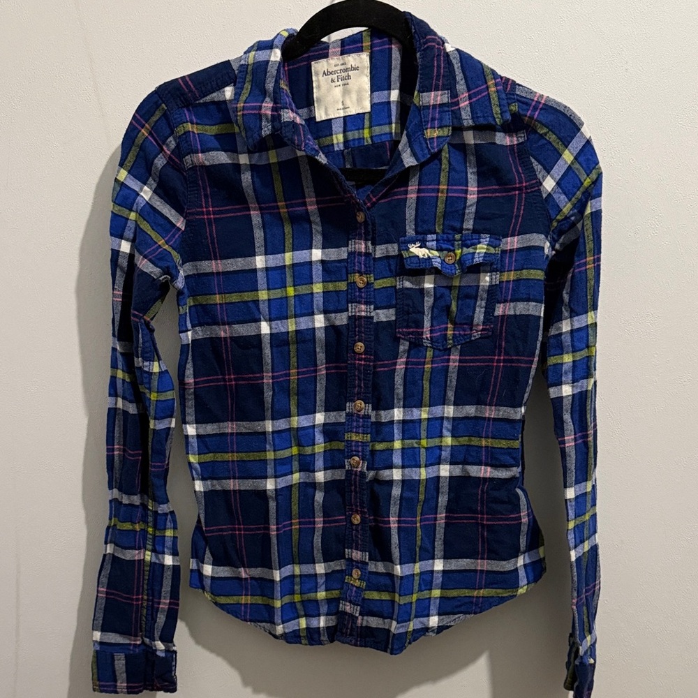 🧡Abercrombie & Fitch Multicolor Plaid Shirt